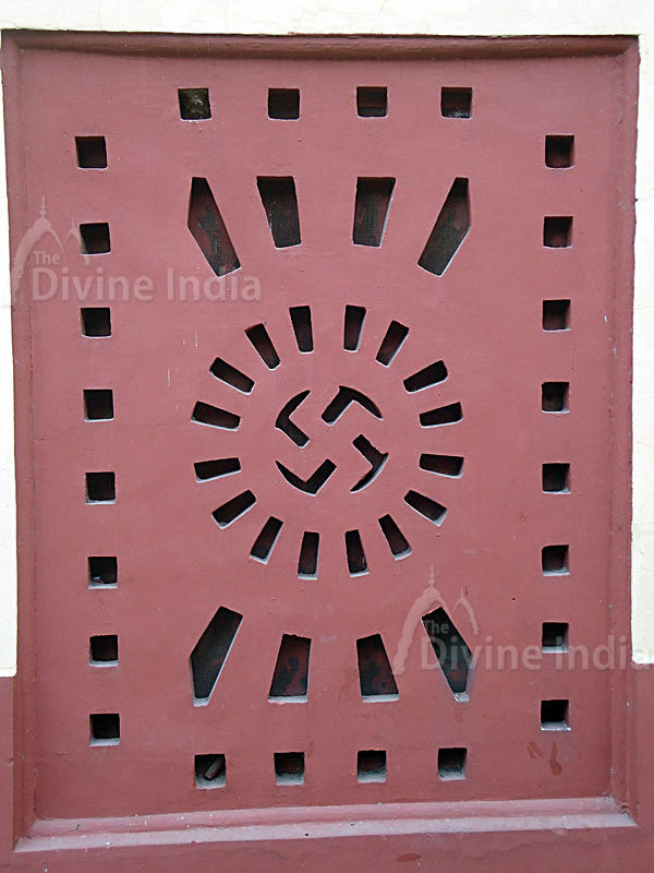 The Swastika Symbol on temple wall