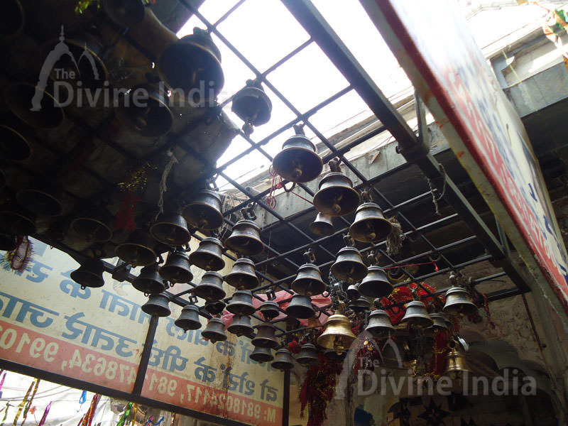 hanging bells at Kalkaji Temple