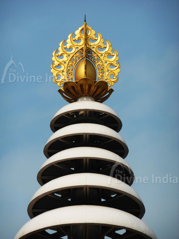 Top of shanti stupa