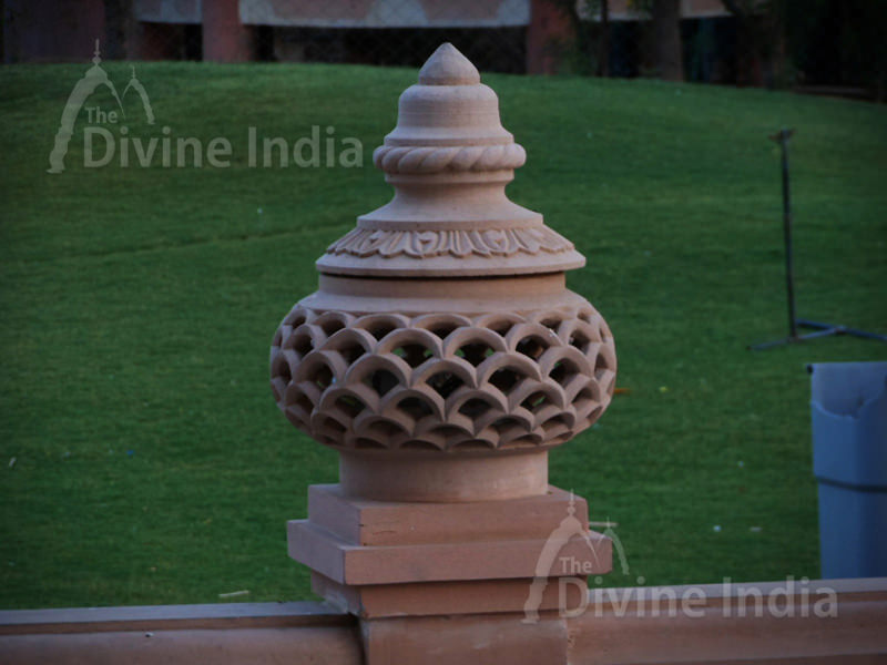 stone railing top design at Sardar Balaji Temple