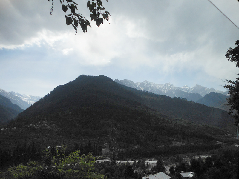 Manali - Clouds have covered hills on other side..