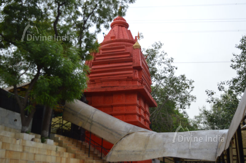 Back Side view of the Hanuman Temple at Shri Shani Dev Temple Noida