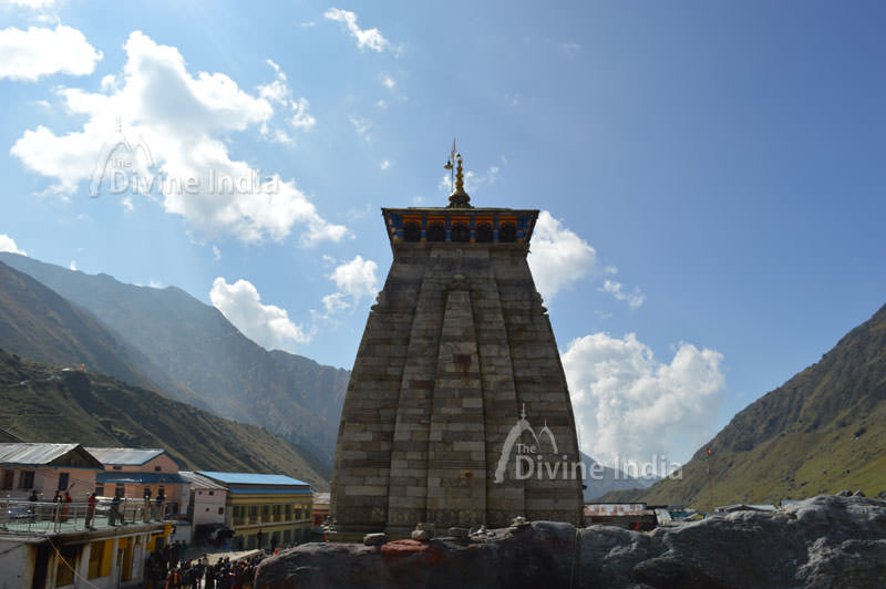 Back side view of the Kedarnath Temple