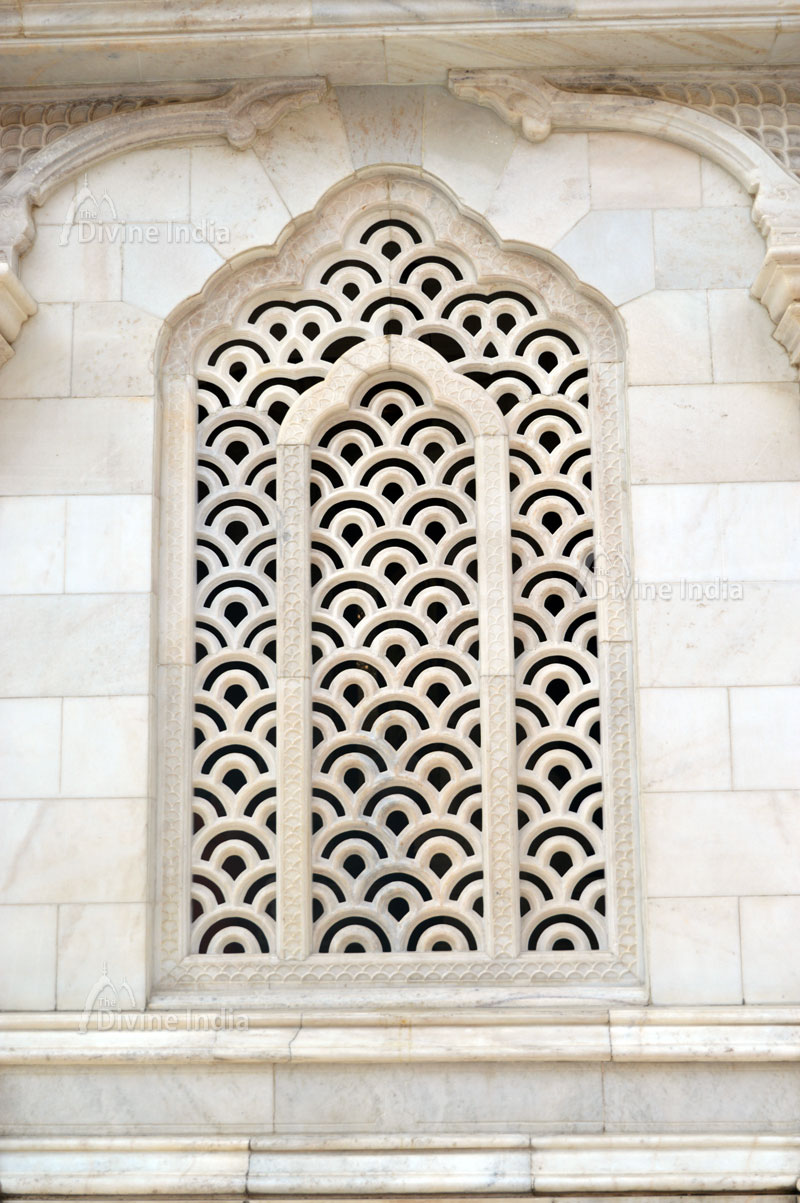 Beautiful window design at iskcon temple vrindavan