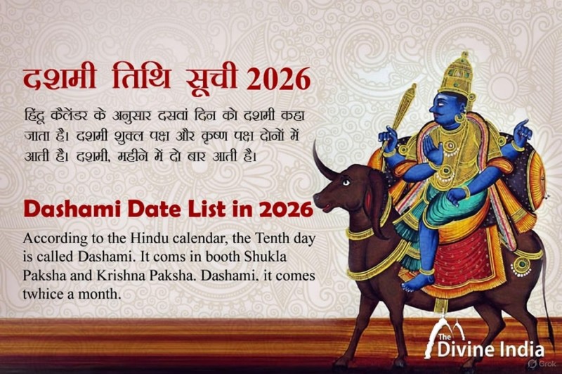 2026 में दशमी तिथि सूची