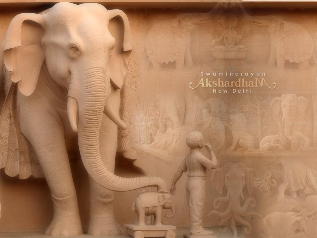 Elephant Sculpture, Akshardham Temple