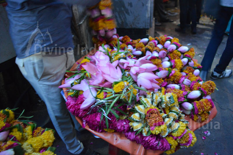 Flower Seller at Shri Bankey Bihari Temple - Vrindavan