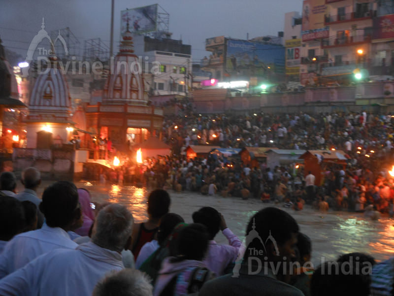 The Ganga Evening arati view at haridwar