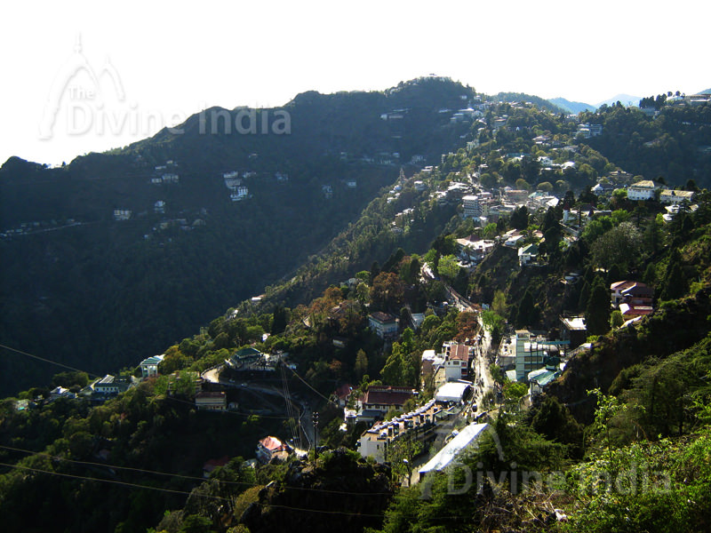 View of Mussoorie from the top of Gun Hill