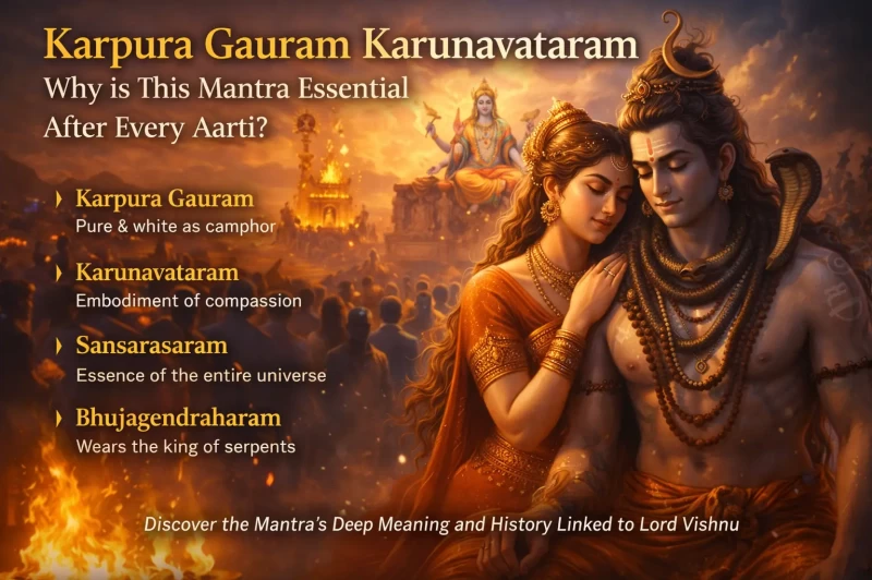 Karpura Gauram Karunavataram: Why is This Mantra Essential After Every Aarti? Discover Its Deep Meaning and the History Linked to Lord Vishnu