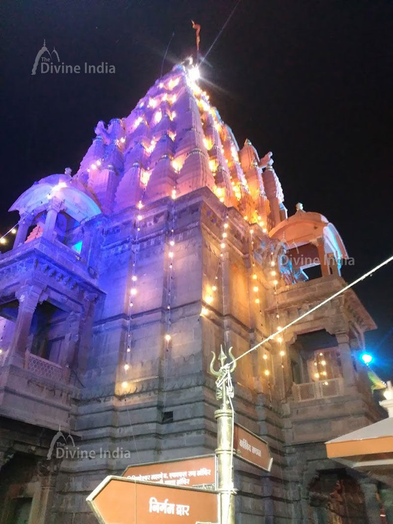Mahakaleshwar Temple top of view at night