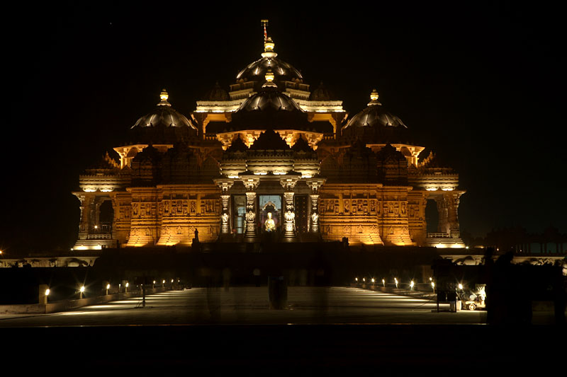 Beautiful Night view of Akshardham Temple