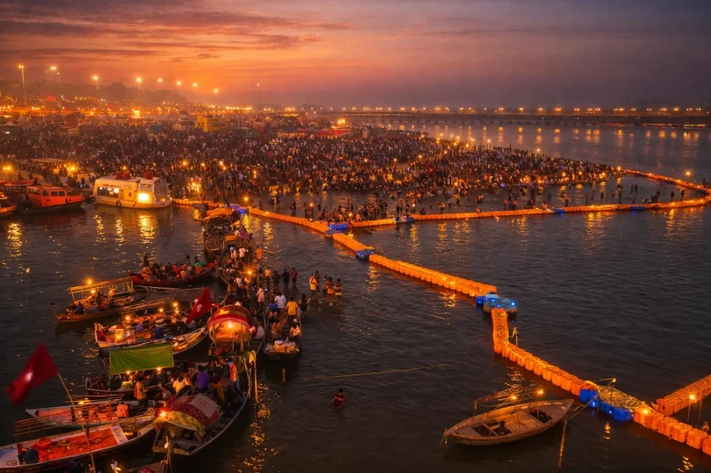 Prayagraj Magh Mela 2026: Sea of Devotees at Sangam for Makar Sankranti’s Main Bath; Over 10 Million Take the Holy Dip