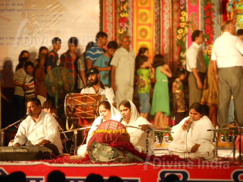 Singing Bhajan on Ganesh Chaturthi Festival