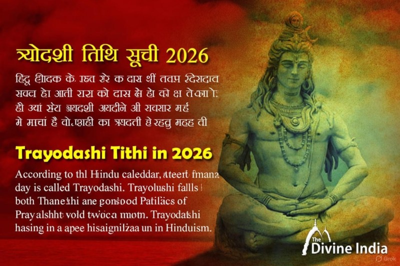 Trayodashi Tithi List in 2026