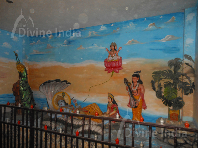 Vishnu and Laxmi Sculpture at Moksha Dham Temple
