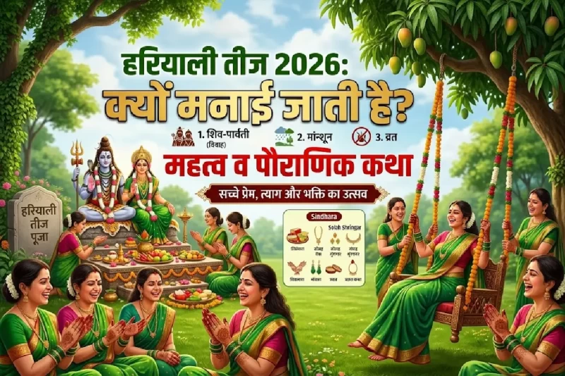 हरियाली तीज क्यों मनाई जाती है? जानें शिव-पार्वती के पुनर्मिलन की कहानी और इसका असली महत्व