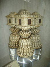 Elephant teeth Ivory inlaid Wooden Bed posts, The Red Fort