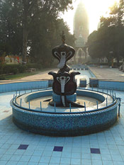 loard krishna on Kali snake