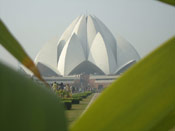 Lotus temple or Bahai temple for the devotees of Bahai religion in Delhi