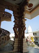 Pillar at Lakshmi Vinayak Mandir, Chattarpur Temple