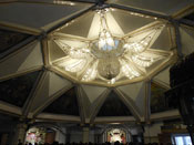 beautiful view of inside the Iskcon Temple