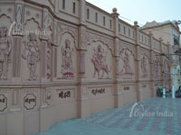 All Hindu God and Goddess Sculpture on outside wall of devi temple