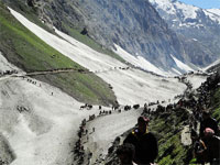 Amarnath pilgrims en route the holy shrine