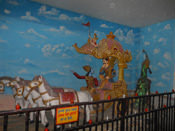 Arujn and Krishna Sculpture at Moksha Dham Temple