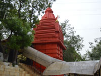 Back Side view of the Hanuman Temple at Shri Shani Dev Temple Noida