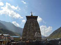 Back side view of the Kedarnath Temple