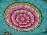 Beautiful inside ceiling flower design at uttara swamimalai temple
