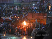 The Ganga Evening arati view at haridwar