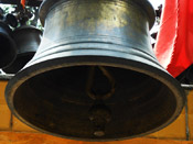 Hanging bell at entrance gate of jhula devi temple