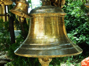 Hanging bell at Jhula Devi Temple