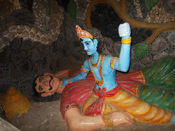 Kans Vadh Sculpture at Moksha Dham Temple