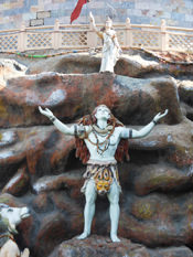 Lord Shiva with Ganga at Moksha Dham Temple