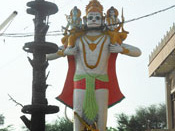 Huge Lord Hanuman Idol at Shiv Mandir Gufawala-preet vihar