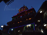 Night View of Shri Bankey Bihari Temple -Vrindavan