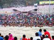 People take bath Ganga River
