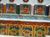 Row of Buddhas Sclupture at Shanti Stupa