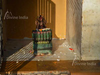 Sculpture of Lord Brahma at Kangra Devi Temple