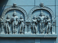 Sculpture of Swaminatha at wall on Swamimalai Temple