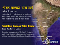 Shri Ram Vanvas Yatra Route - From Ayodhya to Lanka