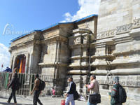 Side view of the Kedarnath Temple