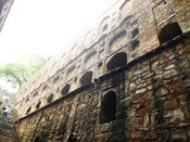 View to down to up wall structure of Agrasen ki Baoli