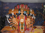 Vishnu Virat Roop Sculpture at Moksha Dham Temple