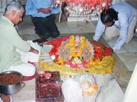 Main chamber of the Yogamaya temple